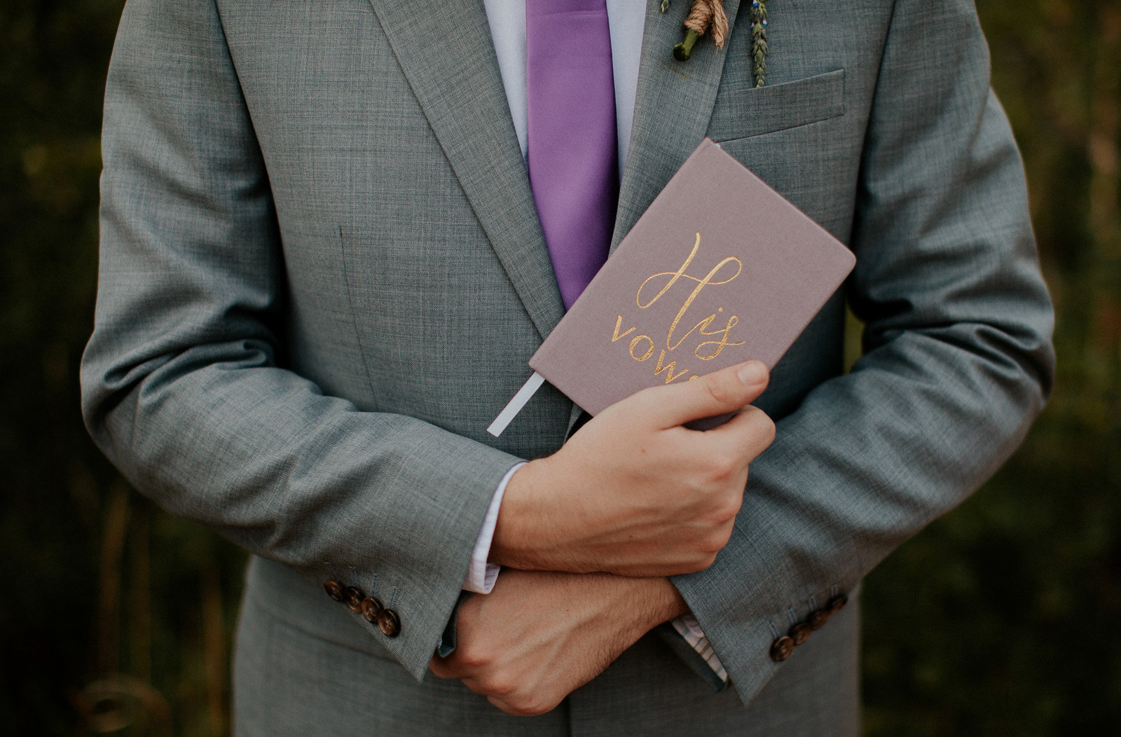 roxborough park wedding photo of bible and vows