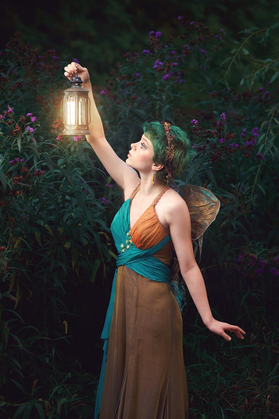 Senior Picture Photographer Captures Dreamy Woodland Fairy Portrait with Lantern-23