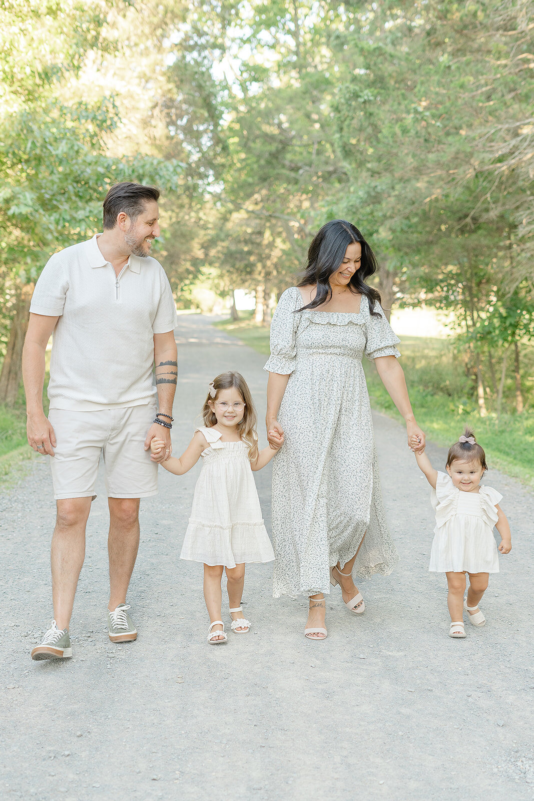 family walking in Haymarket, Virginia