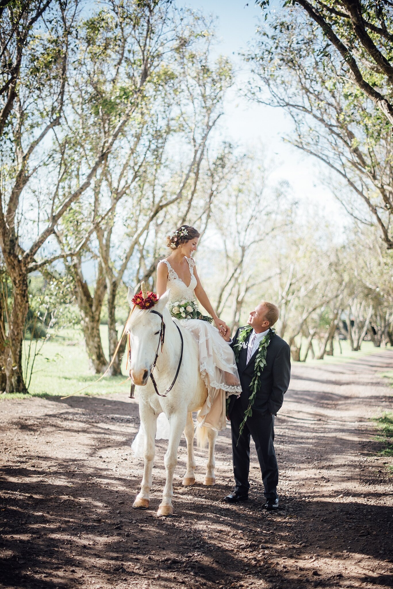 bride on horse