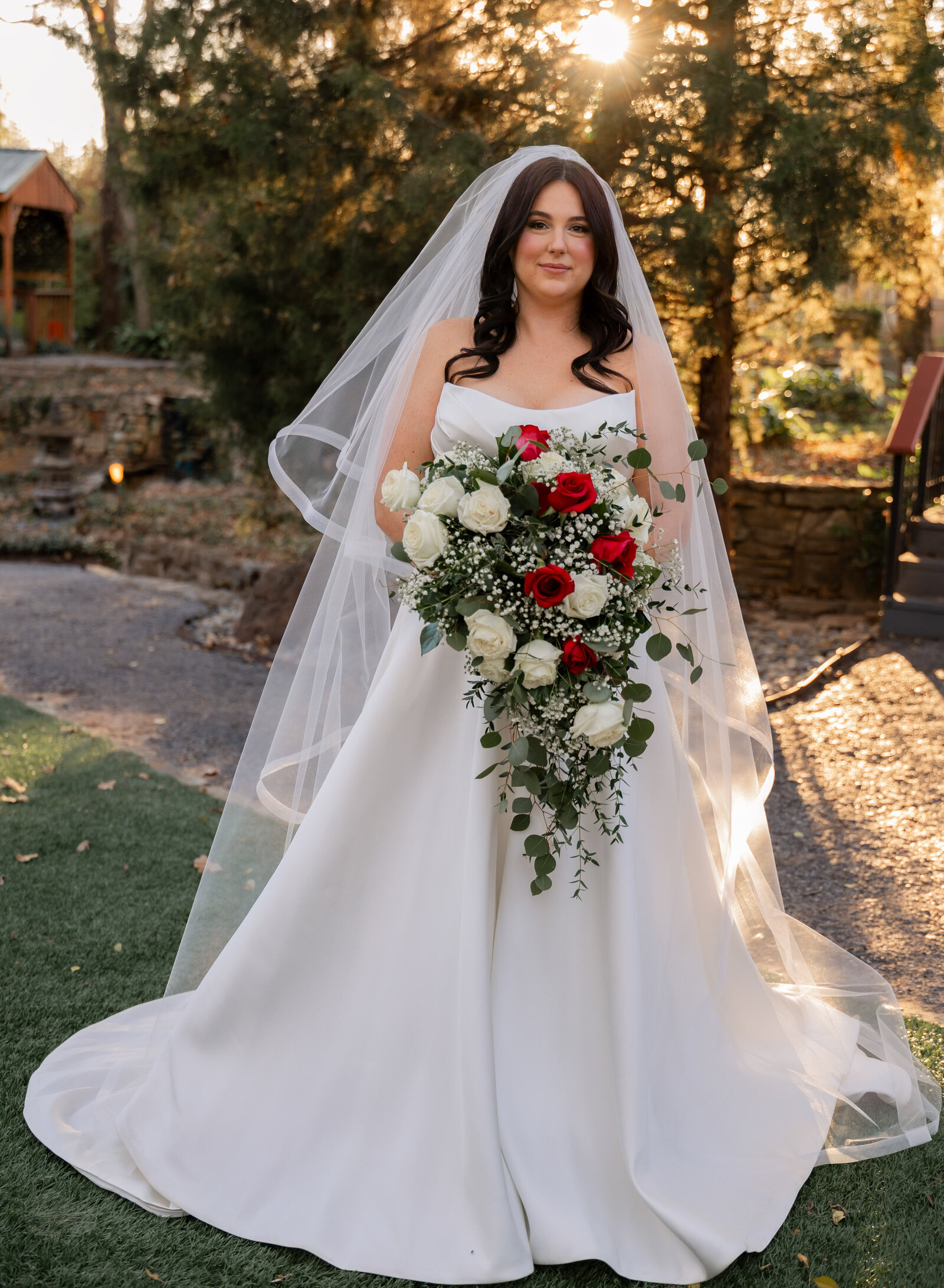 bride in sunset