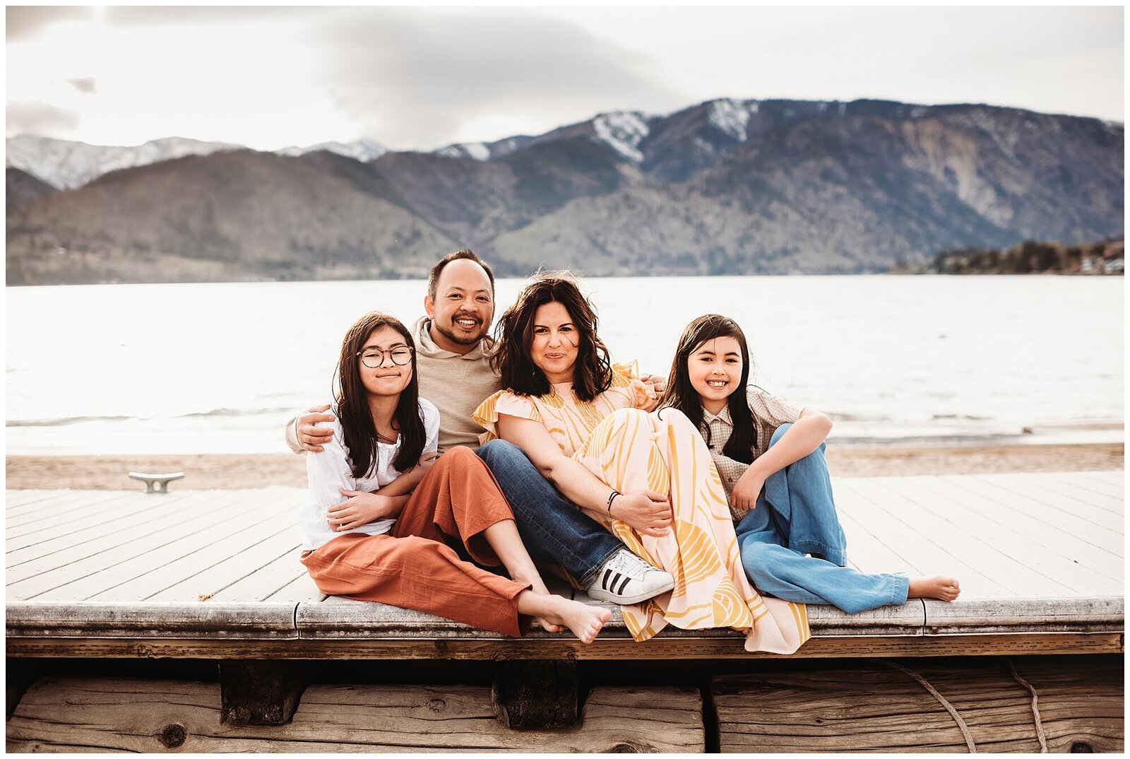 family of four at lake chelan