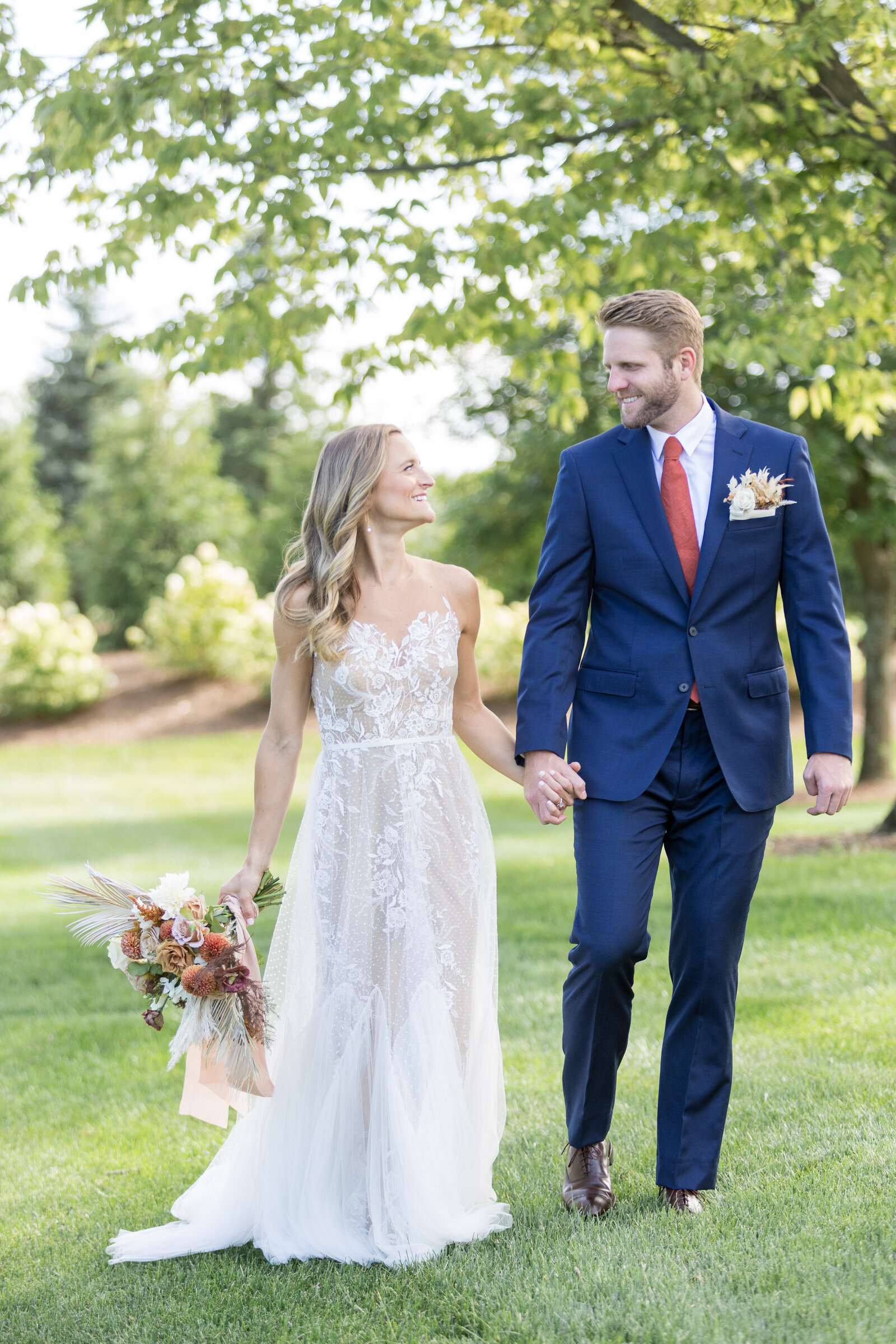 bride and groom's portraits