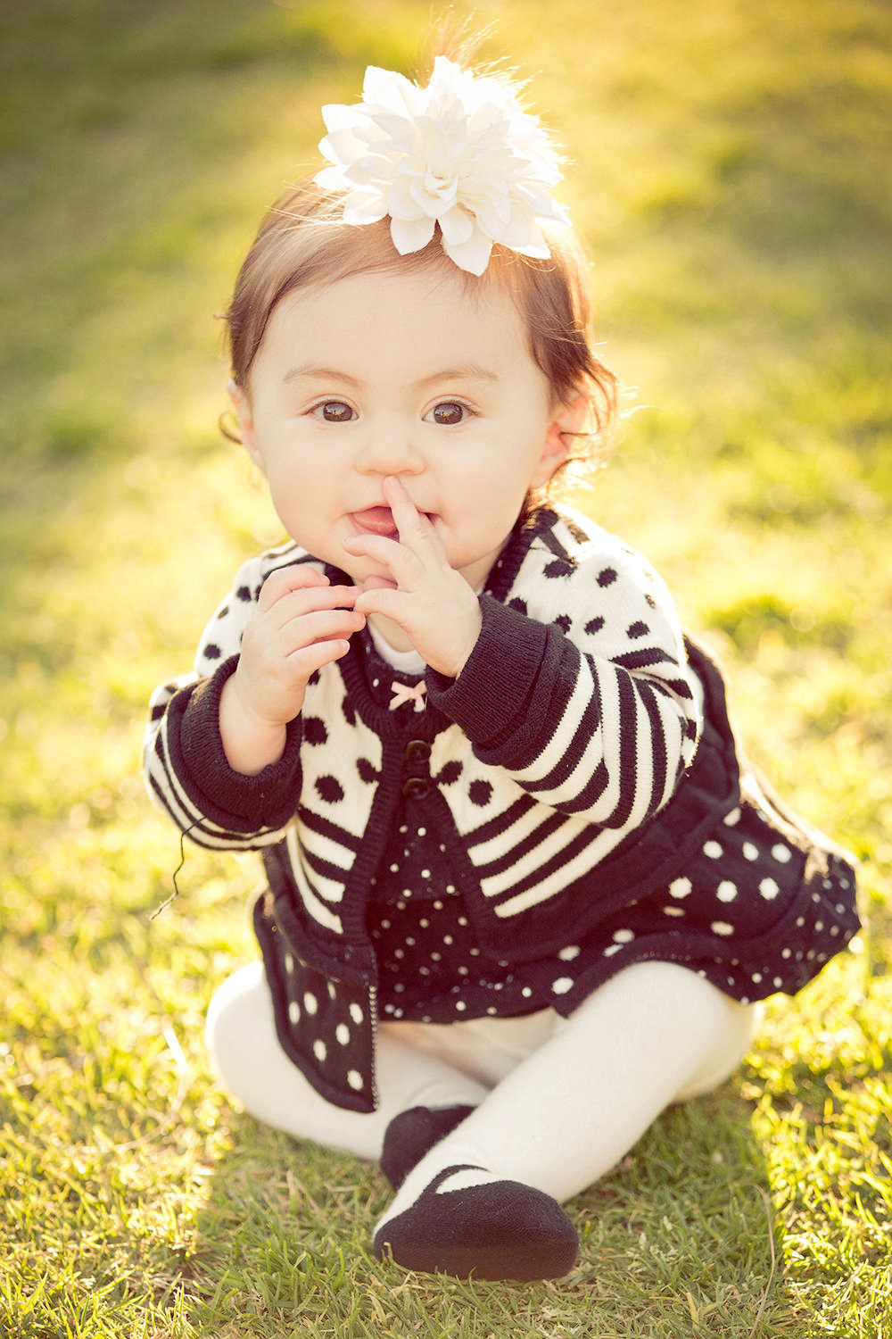 san diego family photography | little girl laughing with big pink bow