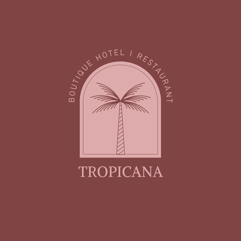 Maroon Pink Palm Arch Logo
