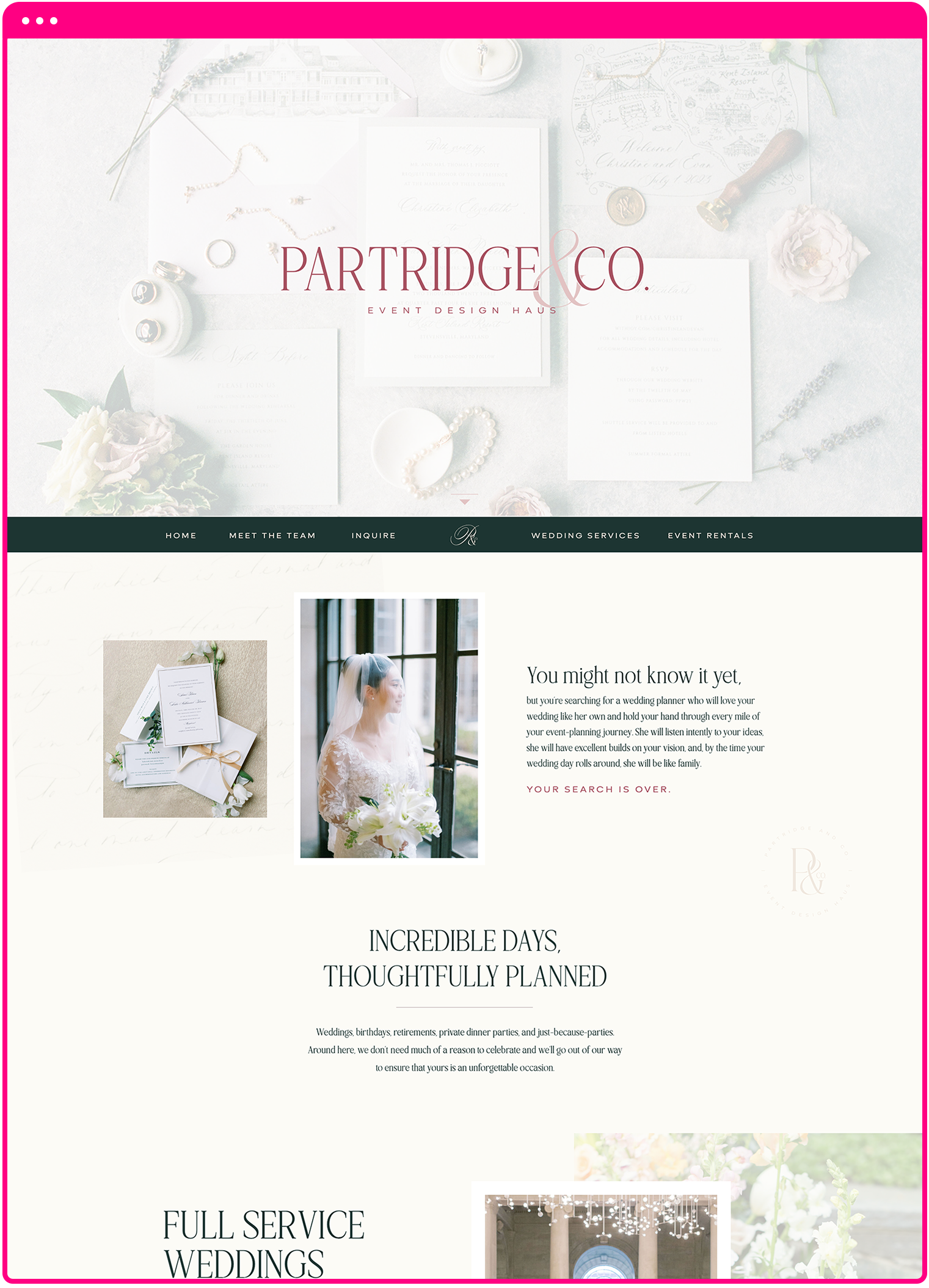website_design_for_dmv_wedding_planner