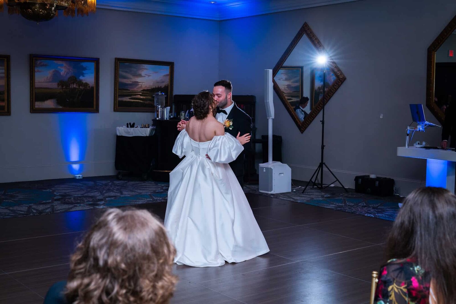 bride and groom first dance wedding reception Casa Monica Wedding venue in St Augustine