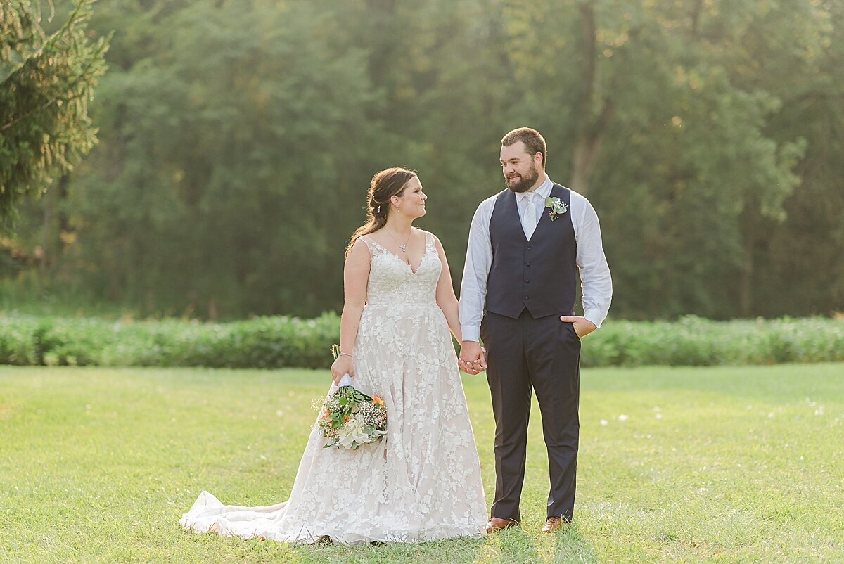 Navy & Rose Summer Backyard Wedding | Danvers, IL_0048