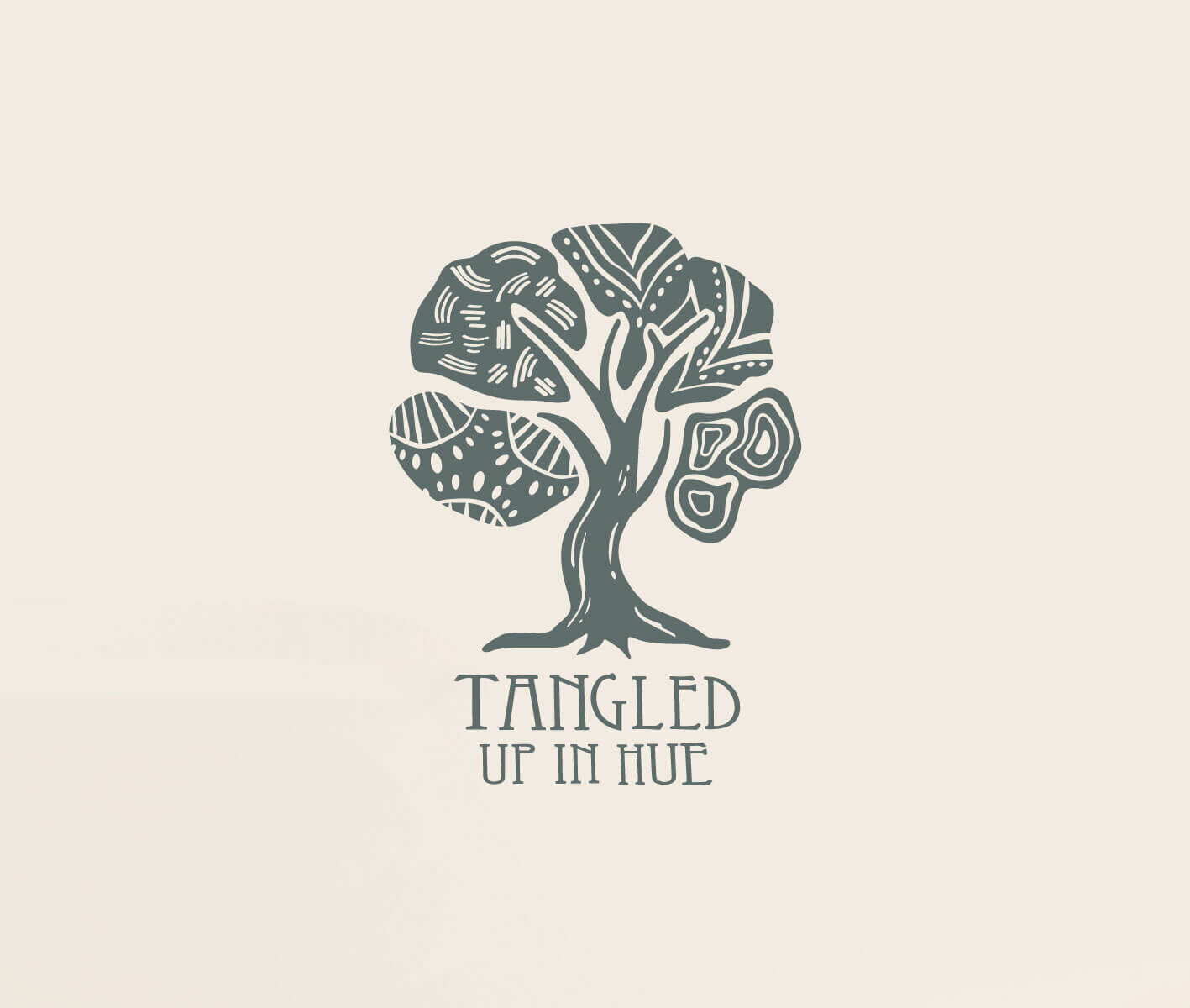 Tree logo for "Tangled up in Hue"