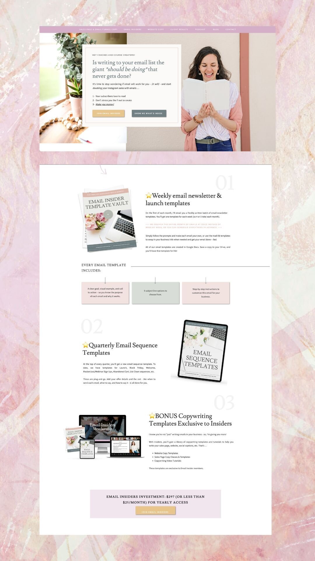 Sales Page Design for Jenny Roth Copywriting