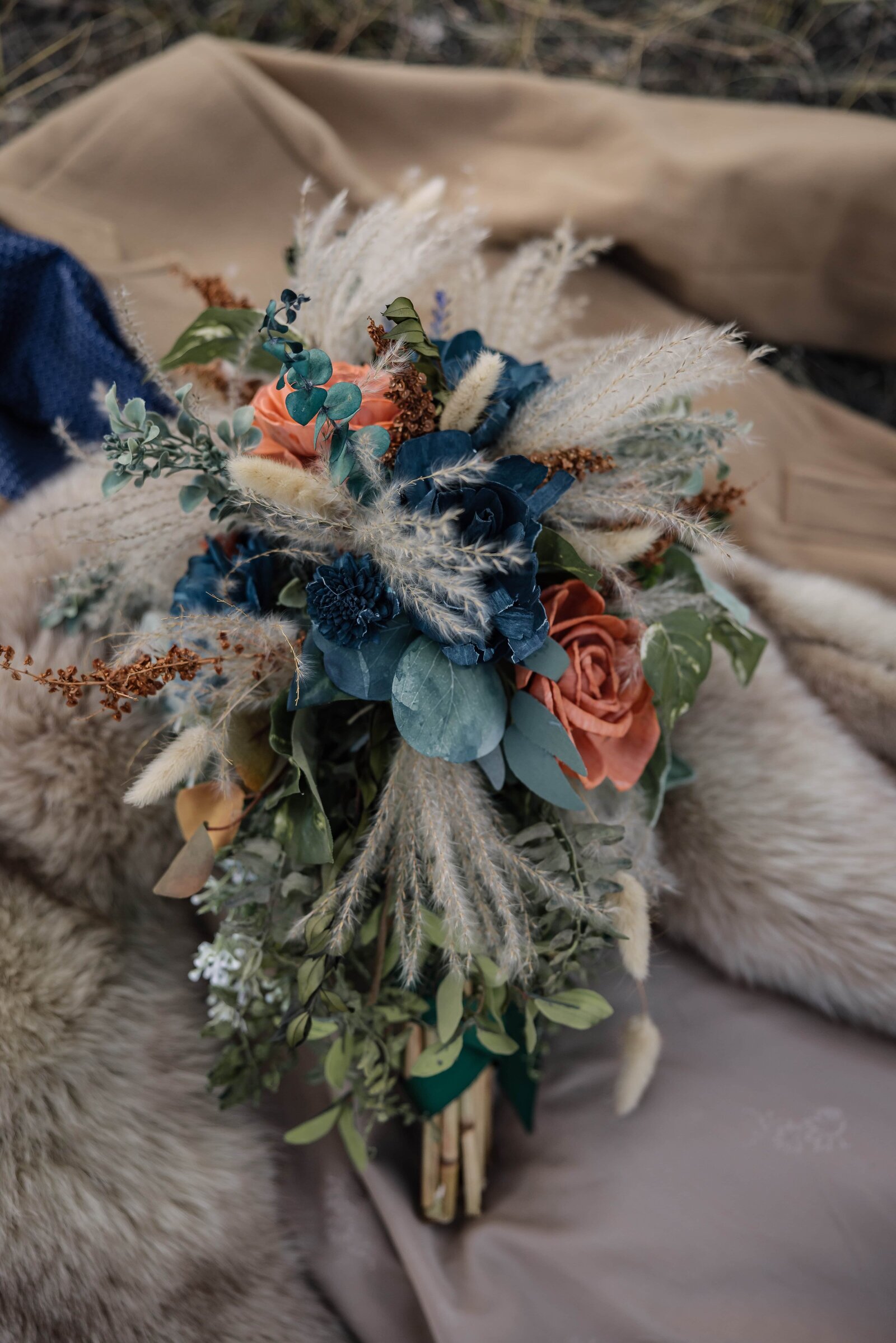 jewel toned bridal bouquet