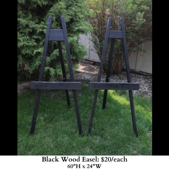 Black Wood Easel-556