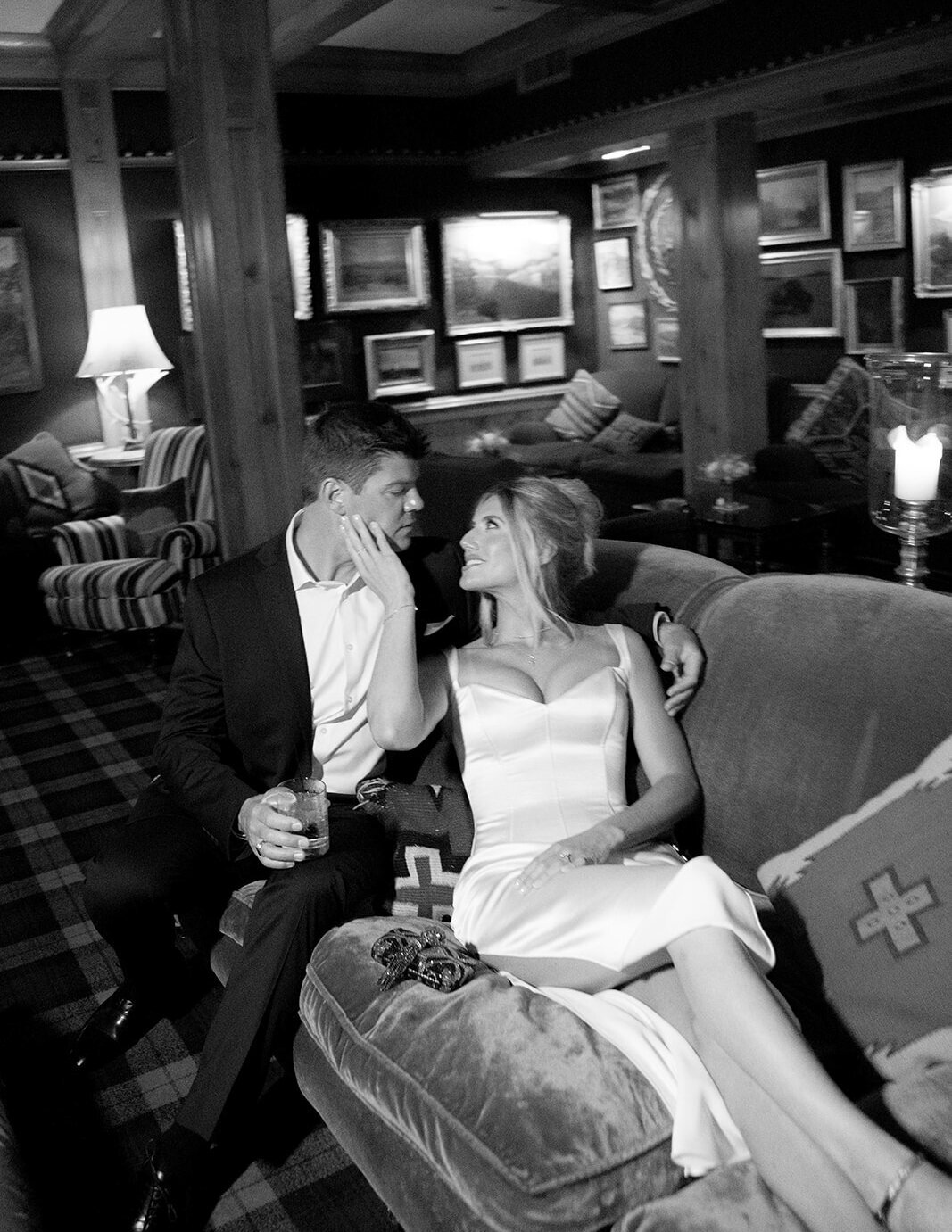 Bride and Groom Portrait Aspen Rehearsal Dinner Caribou Club