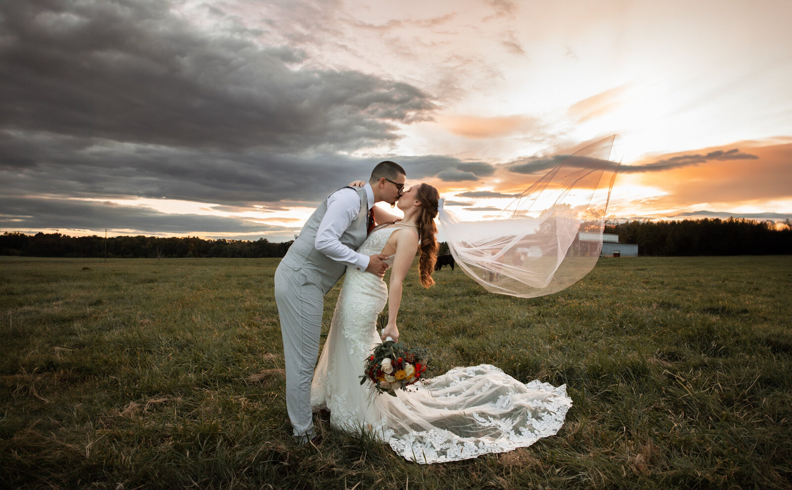bride and groom portrait