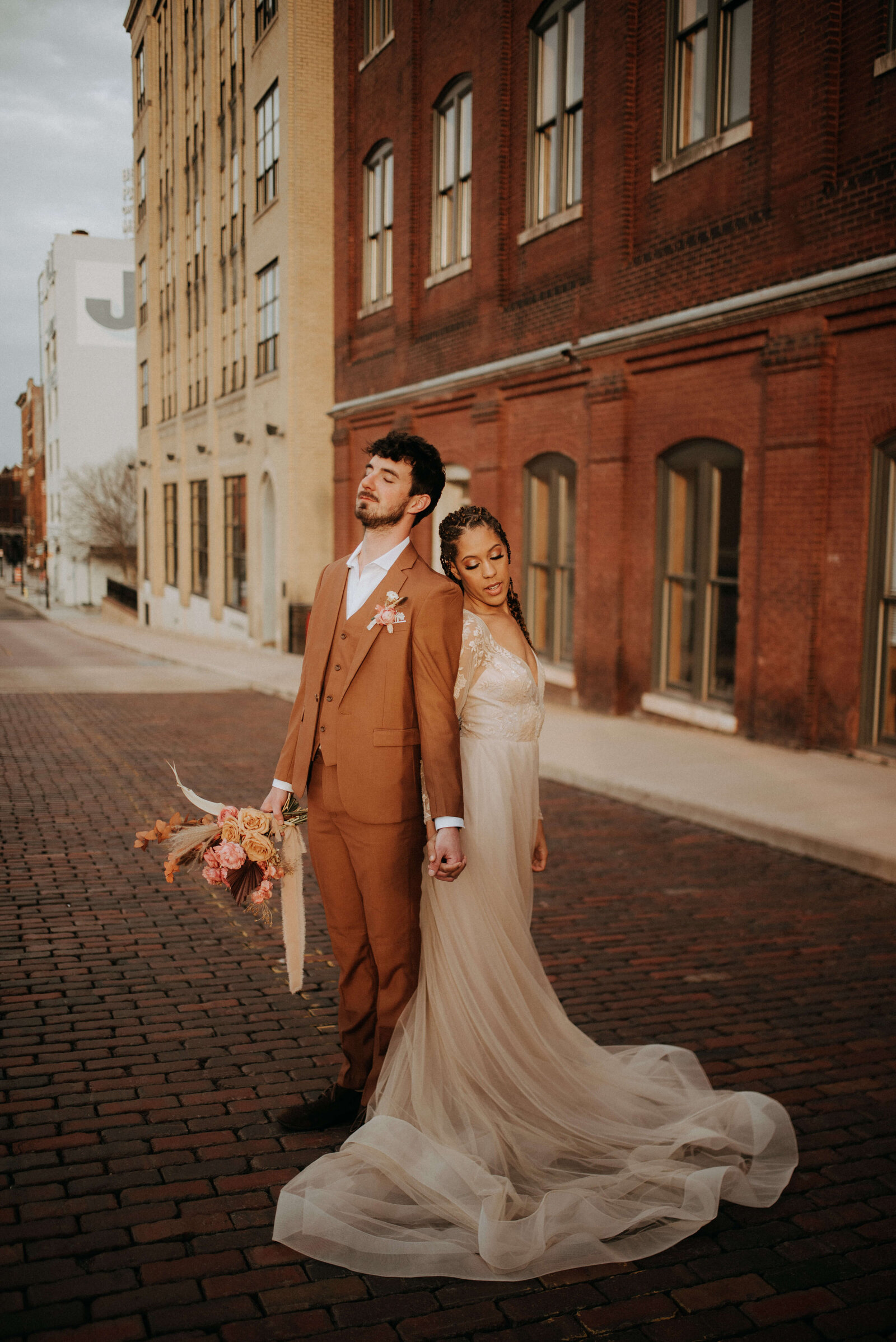 bride and groom portraits for Knoxville elopement