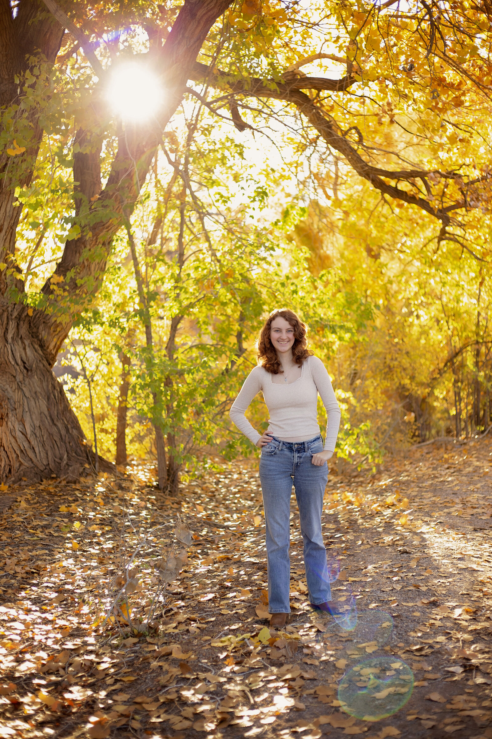 NM-Senior-Girl-Session-Fall-leaves