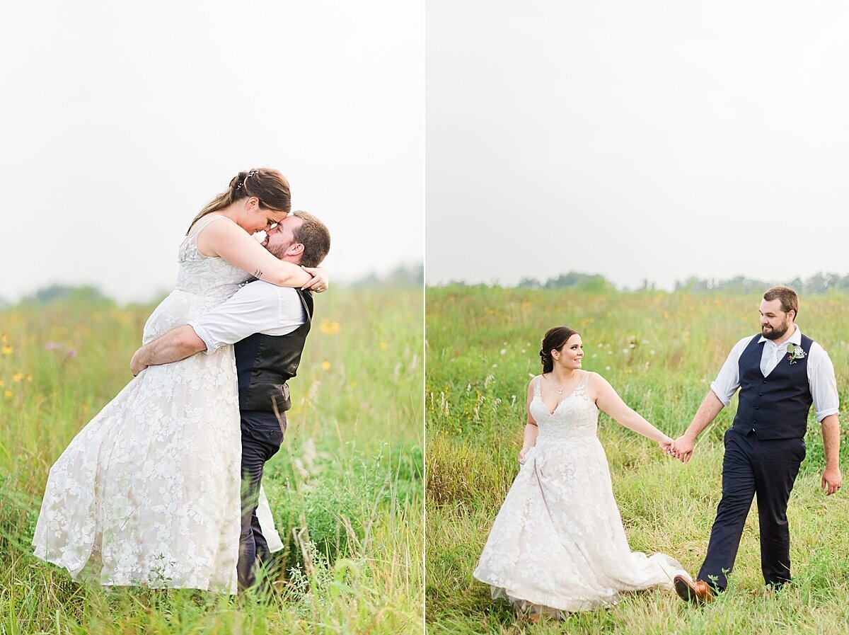 Navy & Rose Summer Backyard Wedding | Danvers, IL_0086