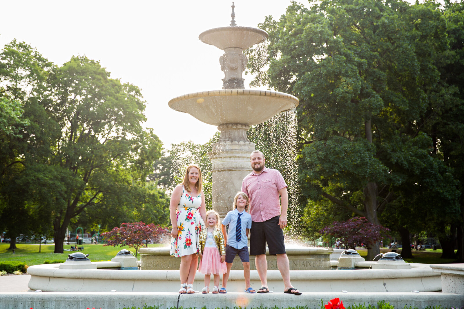 family photo fountain Gage Park