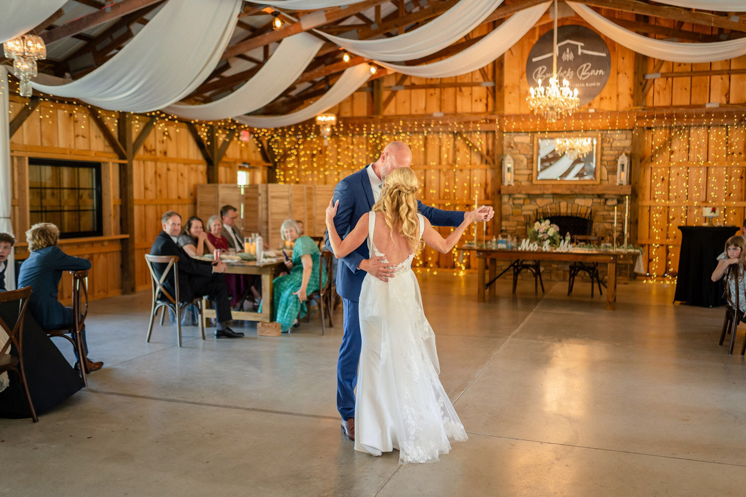 Bride and groom wedding first dance