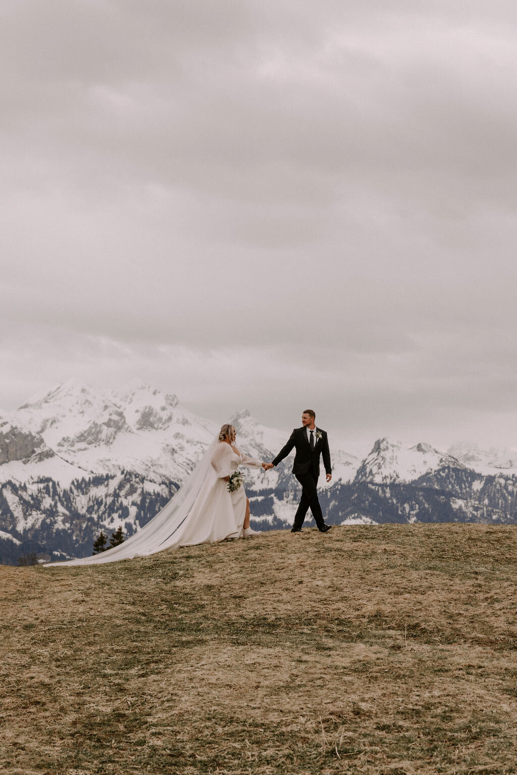 Bride and Groom Getting Married in Switzerland