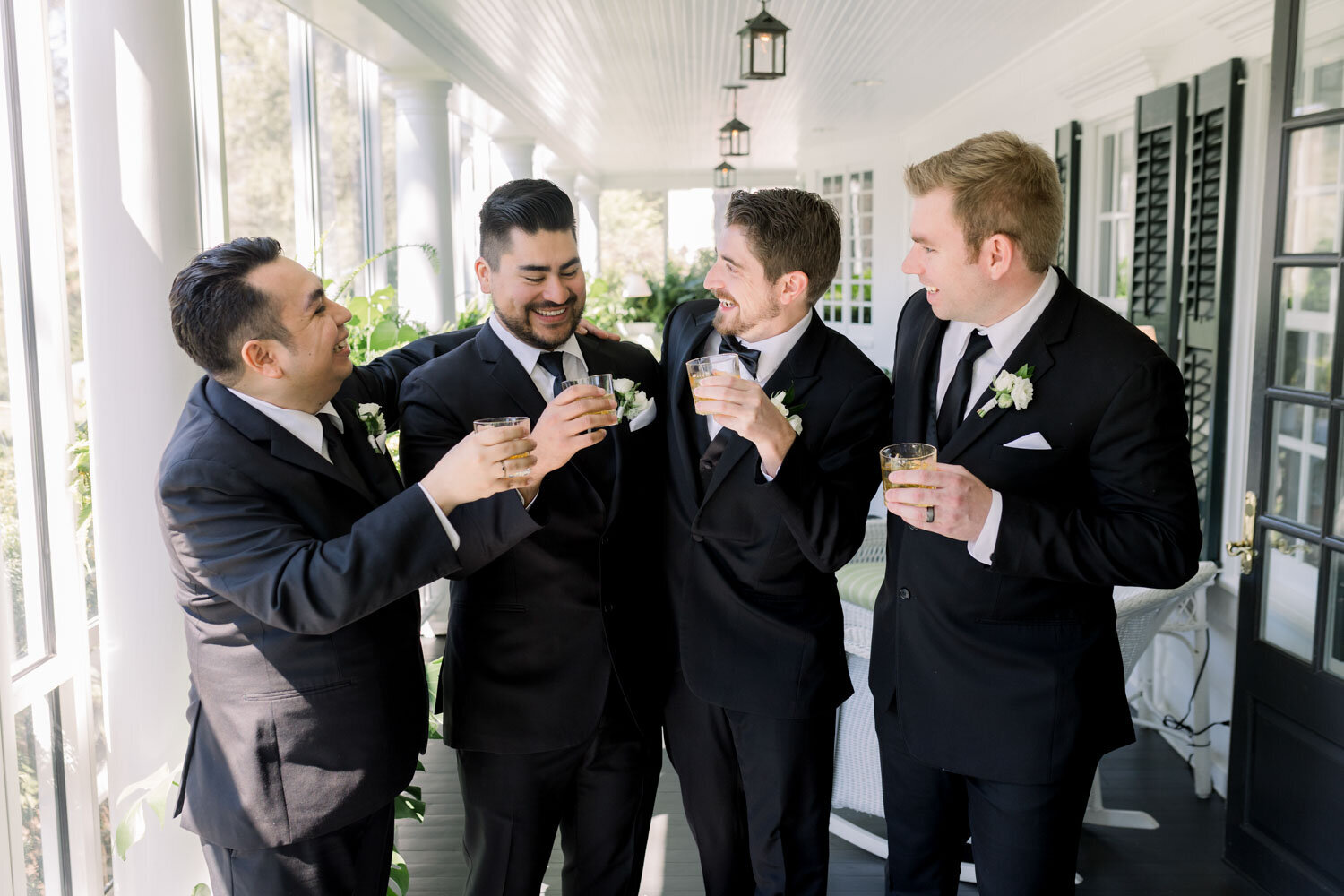 Groom with his squad having fun