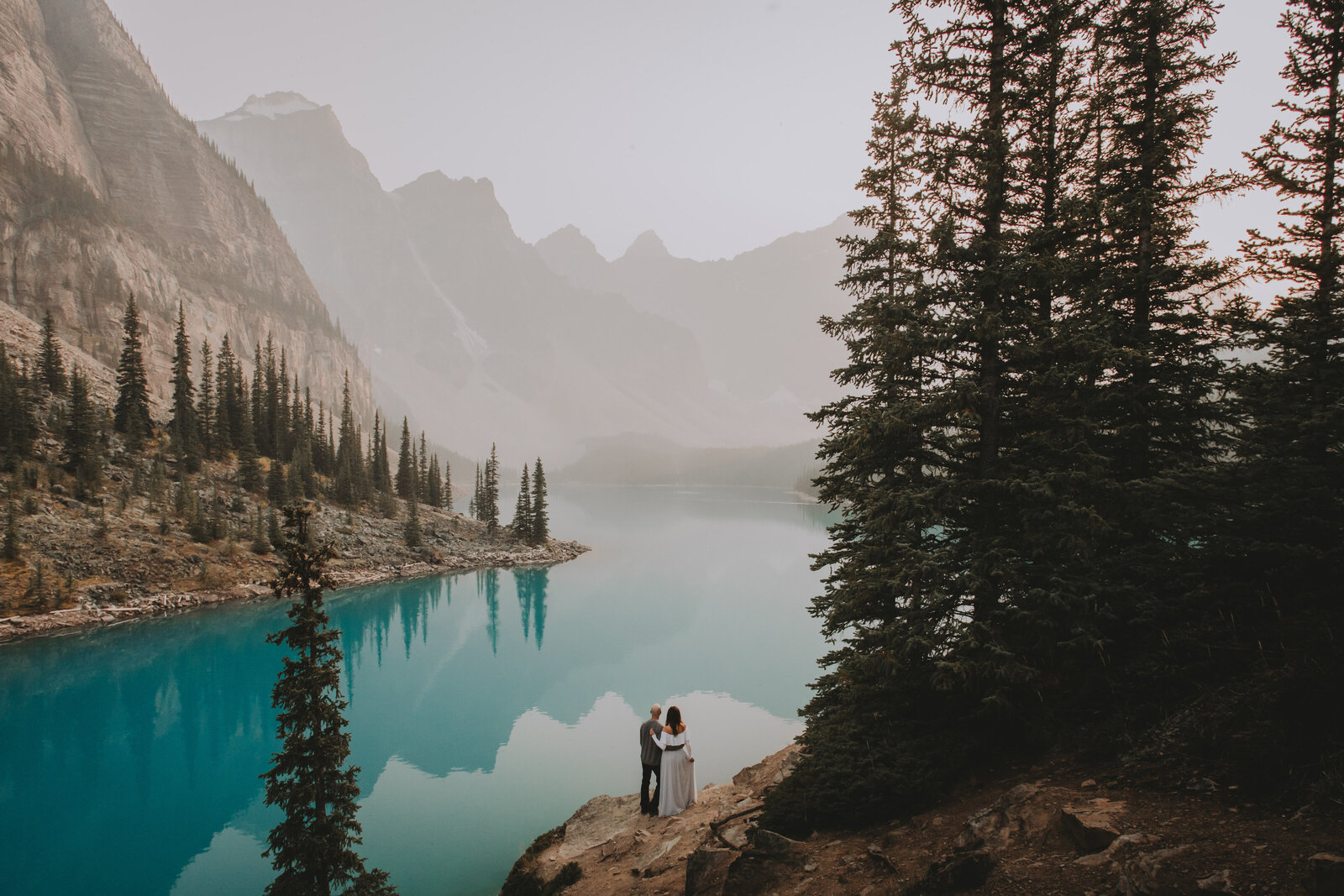intimate elopement in Lake, Louise Alberta