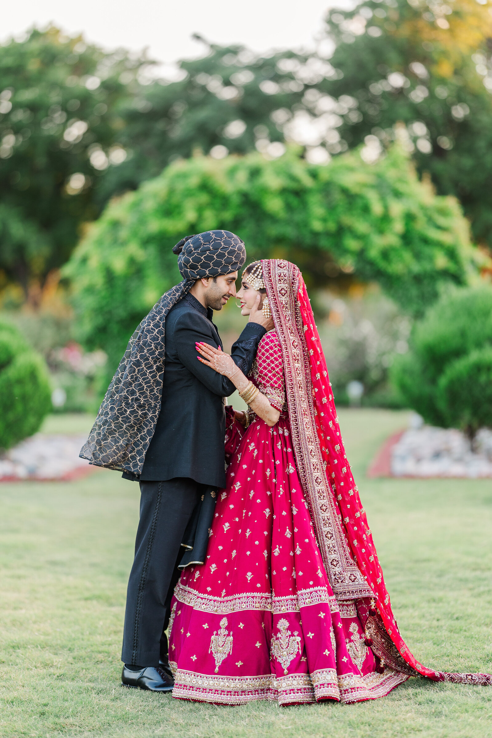 Outfit by Mohsin Naveed Ranjha and HSY