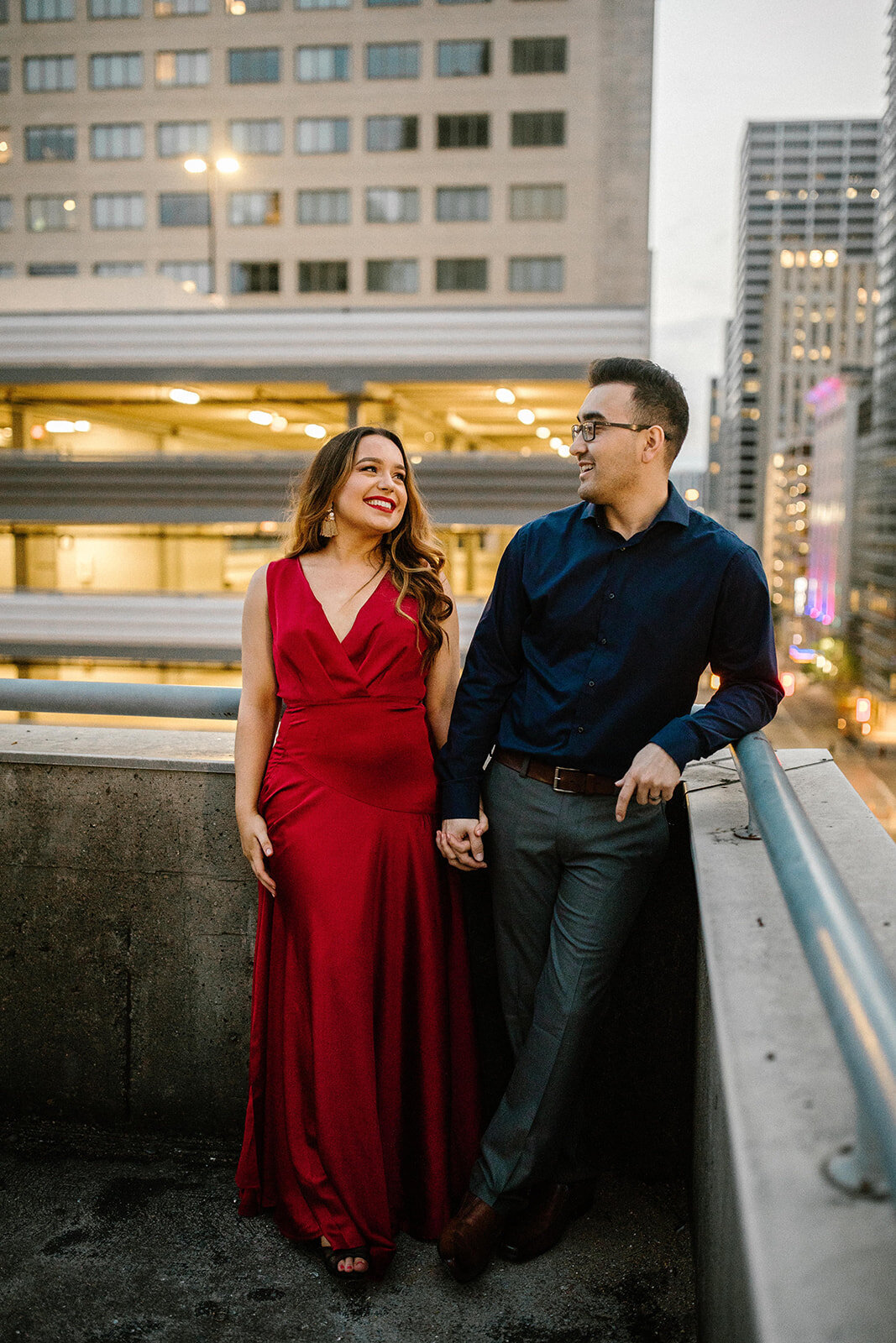 Kori+Tommy_Memorial Park and Downtown Houston Engagements_45