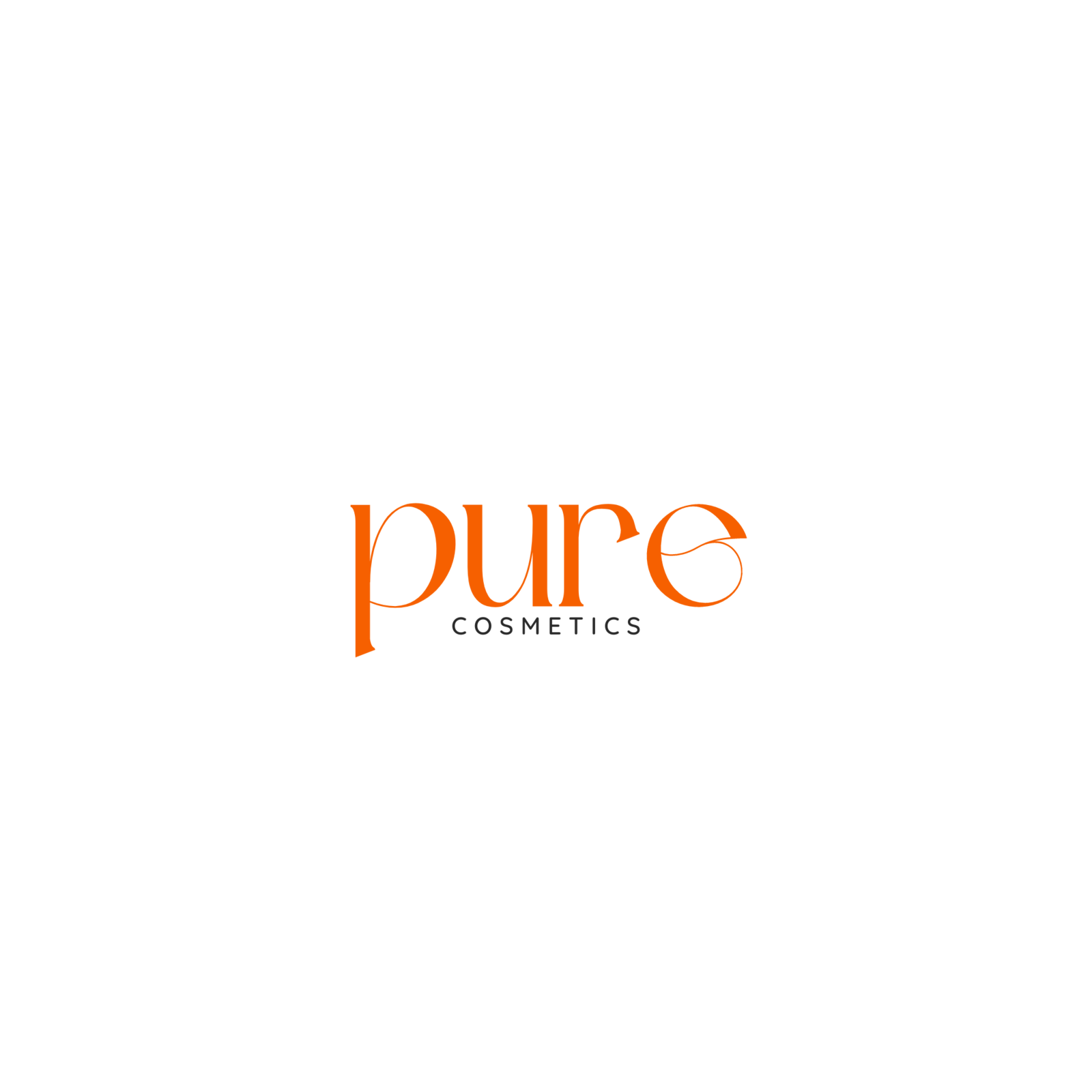 Logo simple, pour une marque de beauté Pure Cosmetics.