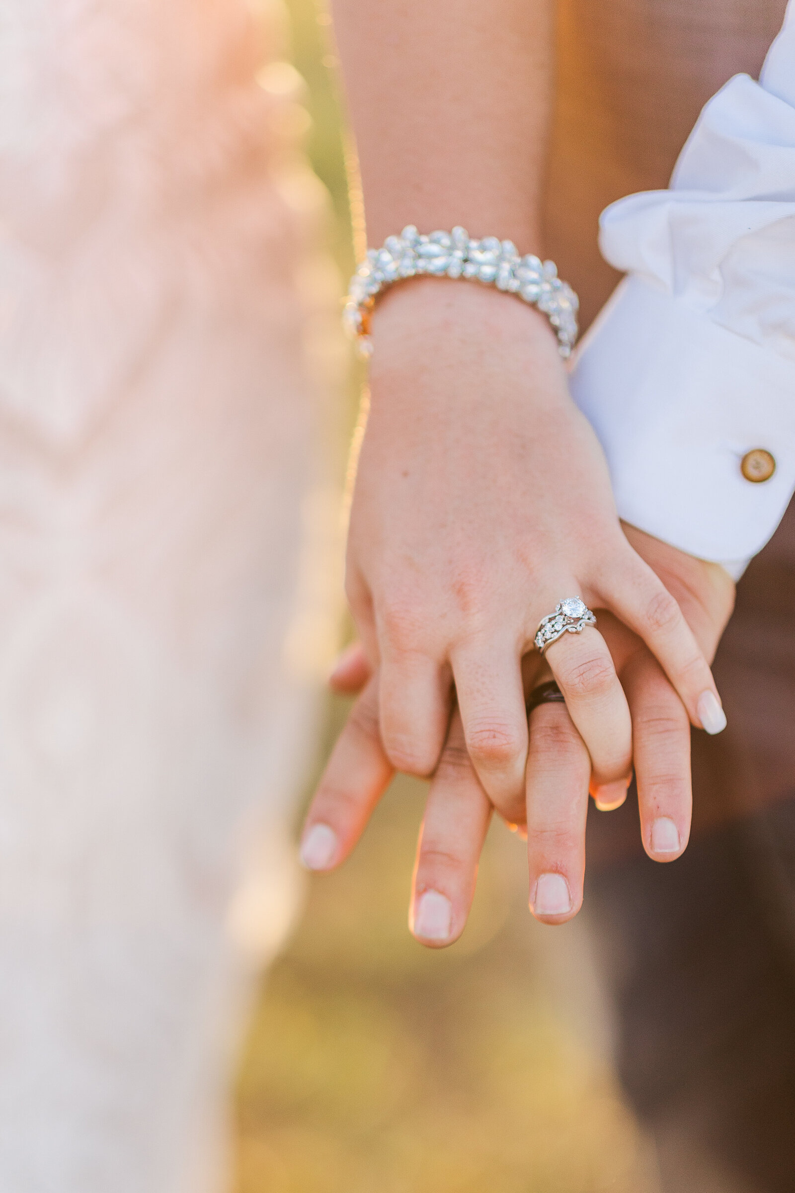 wedding rings holding hands image