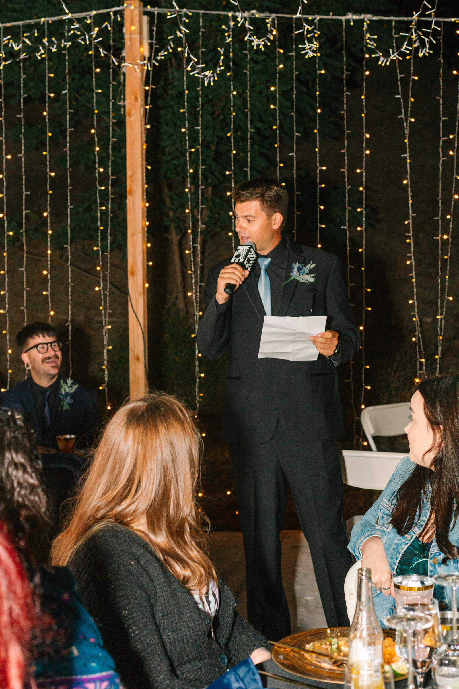 Wedding speech by the best man.
