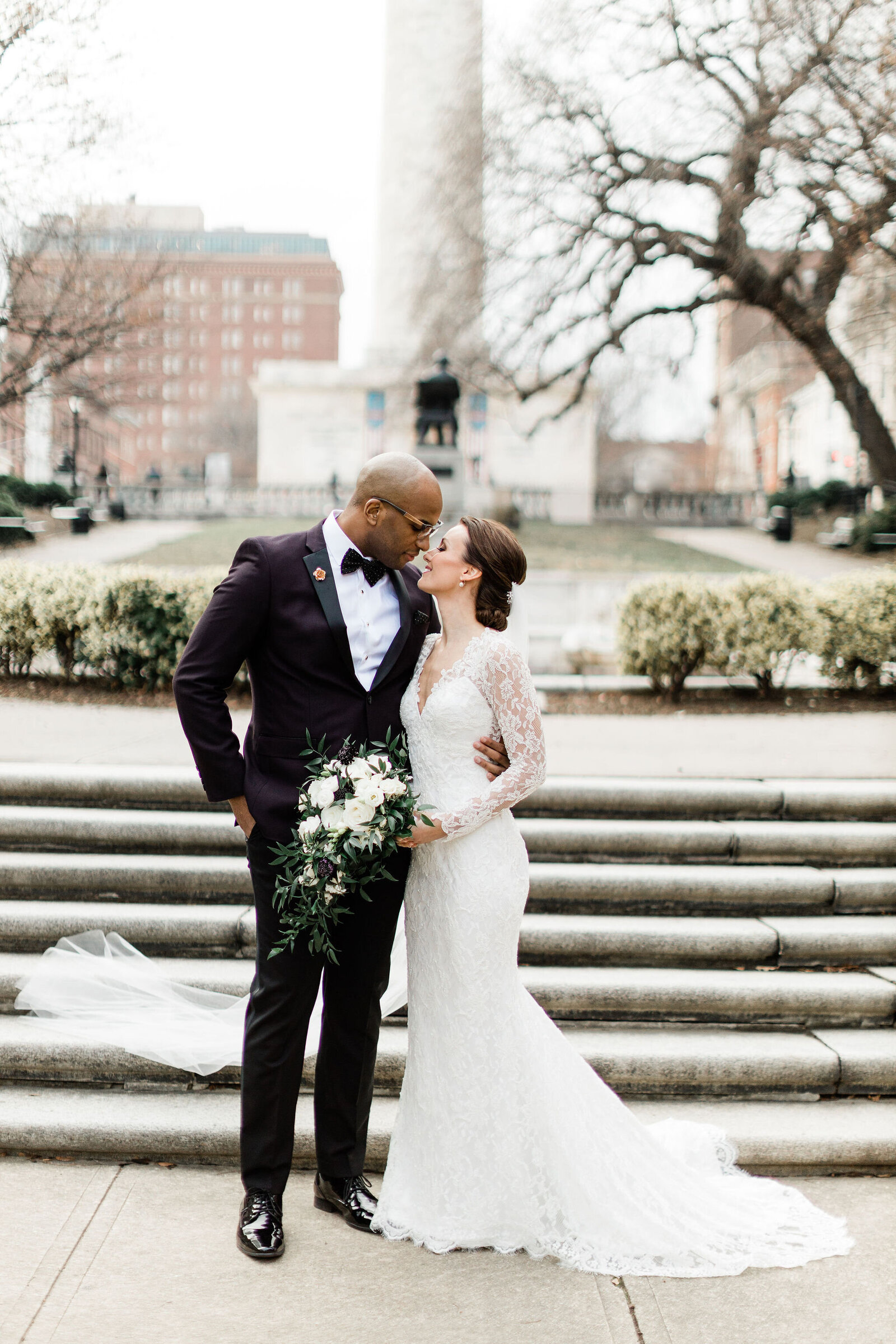 Gorgeous Wedding Day Formal Photos | The Peabody Library Baltimore MD | The Axtells Photo and Film