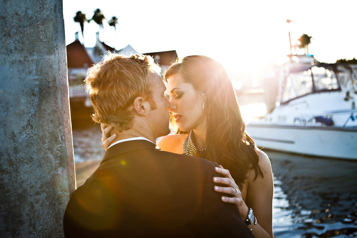 Coronado yacht  engagement photos sunset