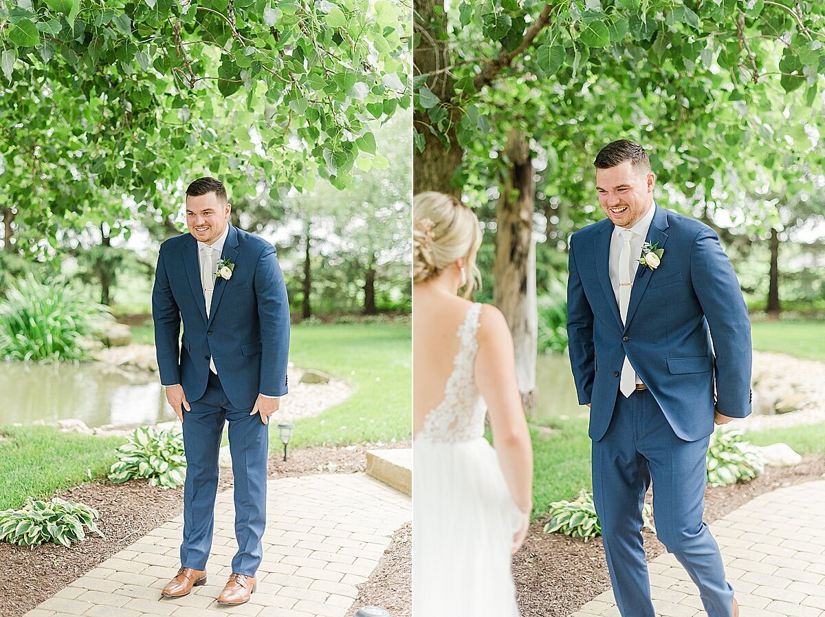 Mint Green & Navy Summer Wedding at Pear Tree Estate | Champaign, IL_0017