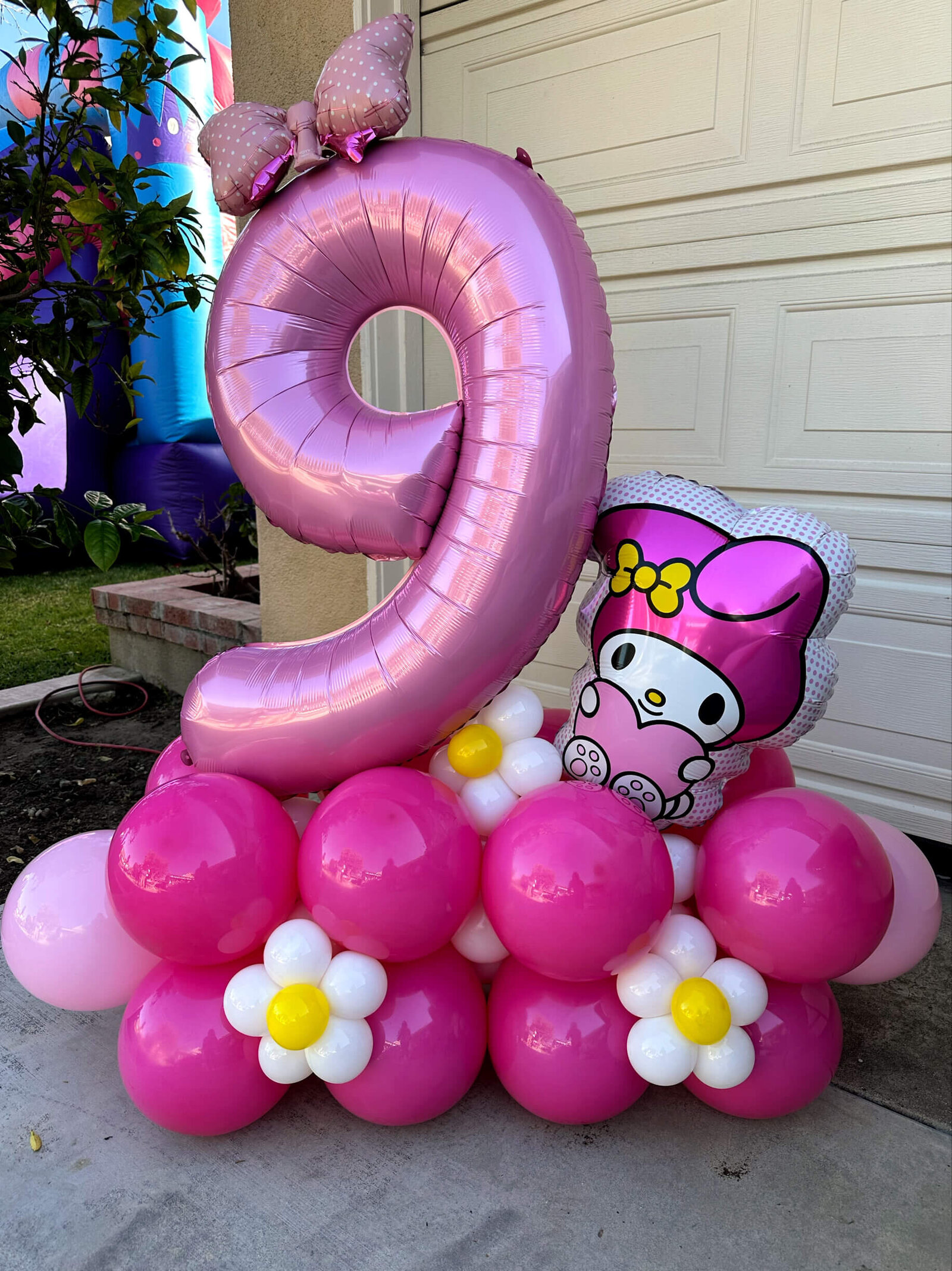 Orange County birthday girl balloon decoration that is pink