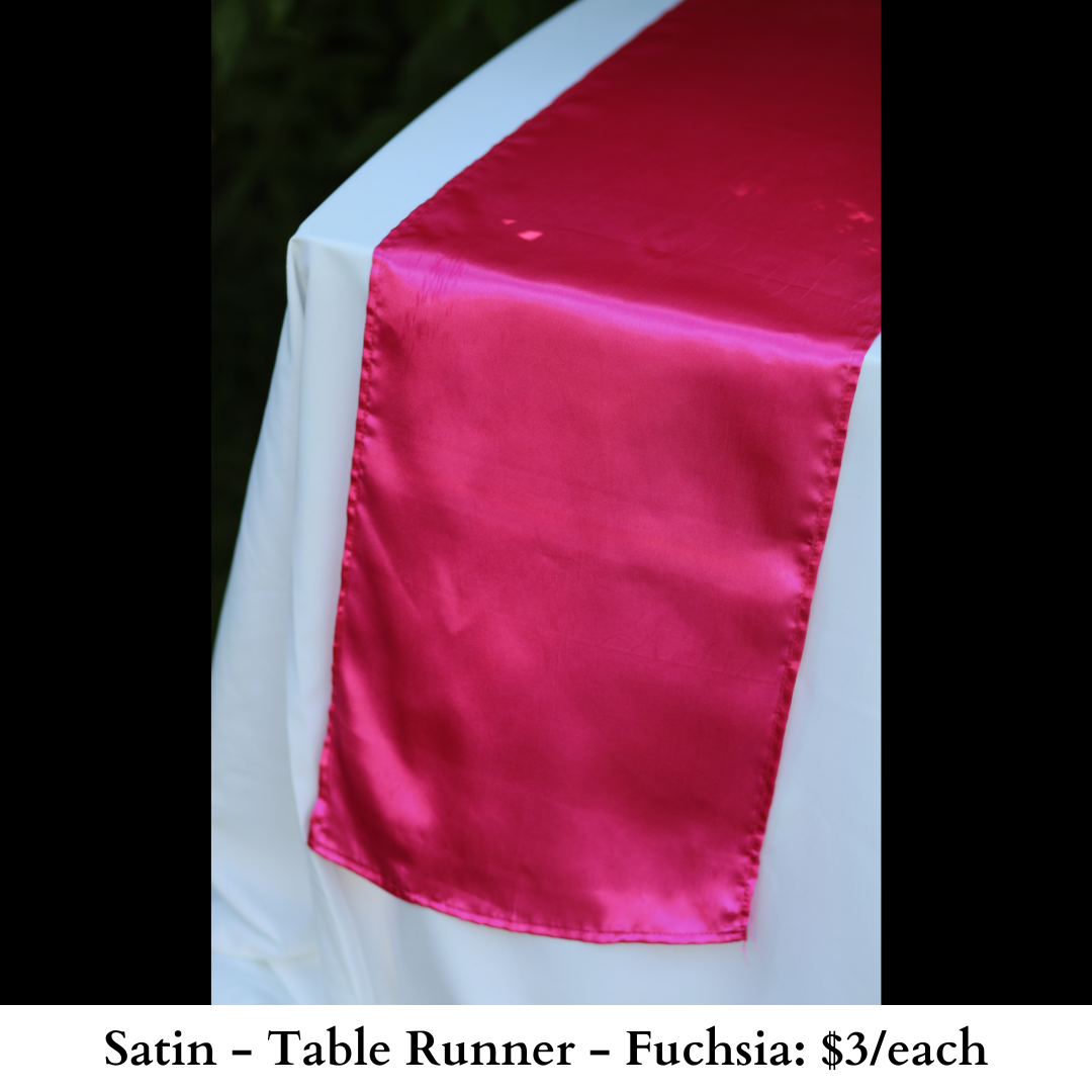 Satin-Table Runner-Fuchsia-585