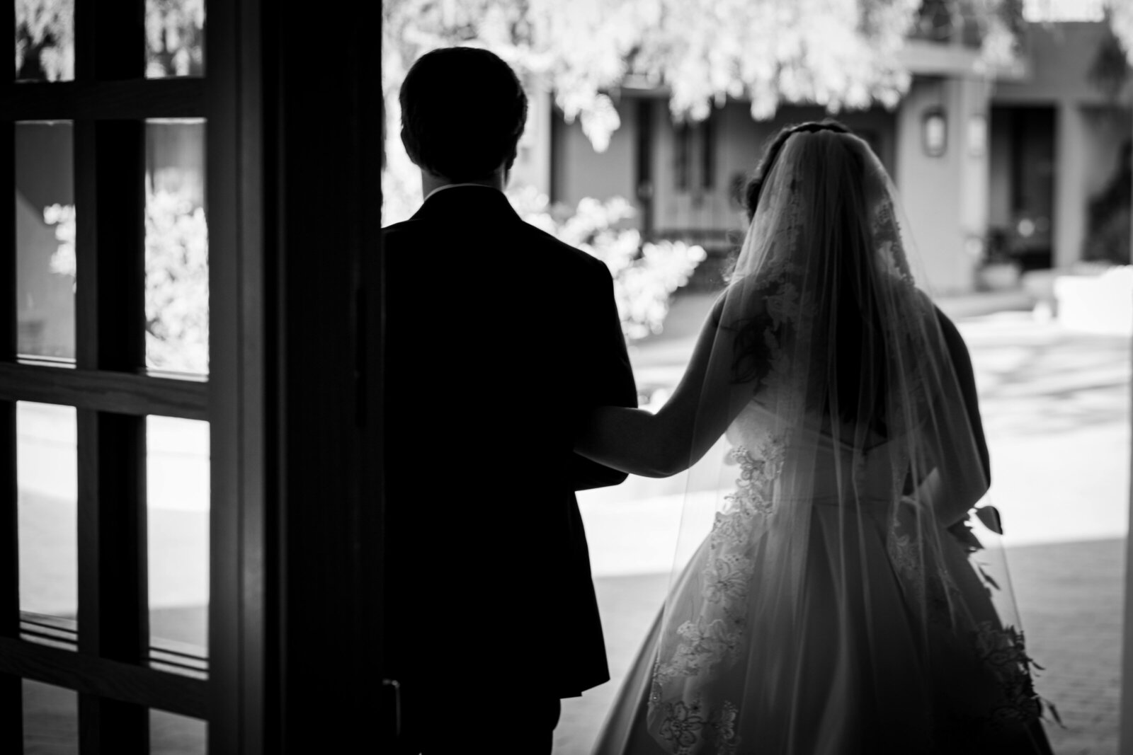 KS Gray Photography Newport Beach Bride and groom walking together on wedding day