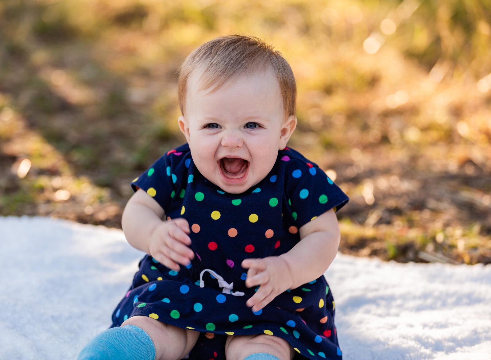 sitter girl laughing