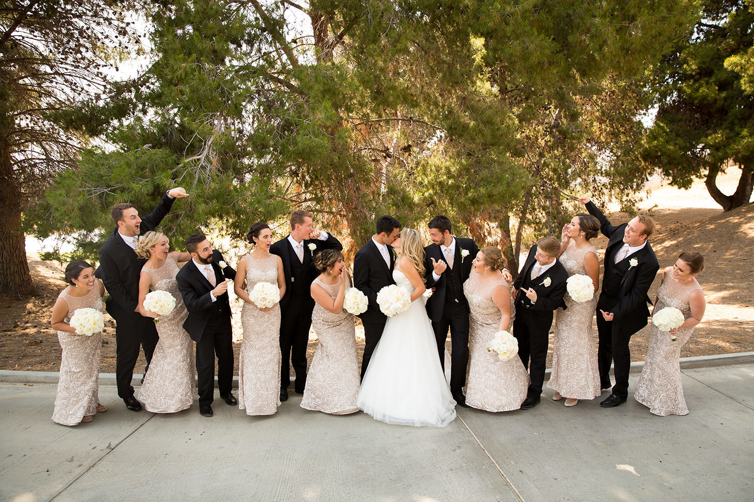 vibert sunset picture at steele canyon with bride and groom