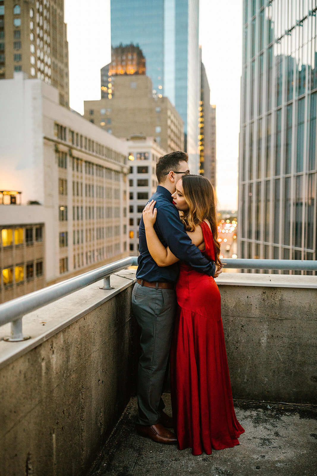 Kori+Tommy_Memorial Park and Downtown Houston Engagements_41