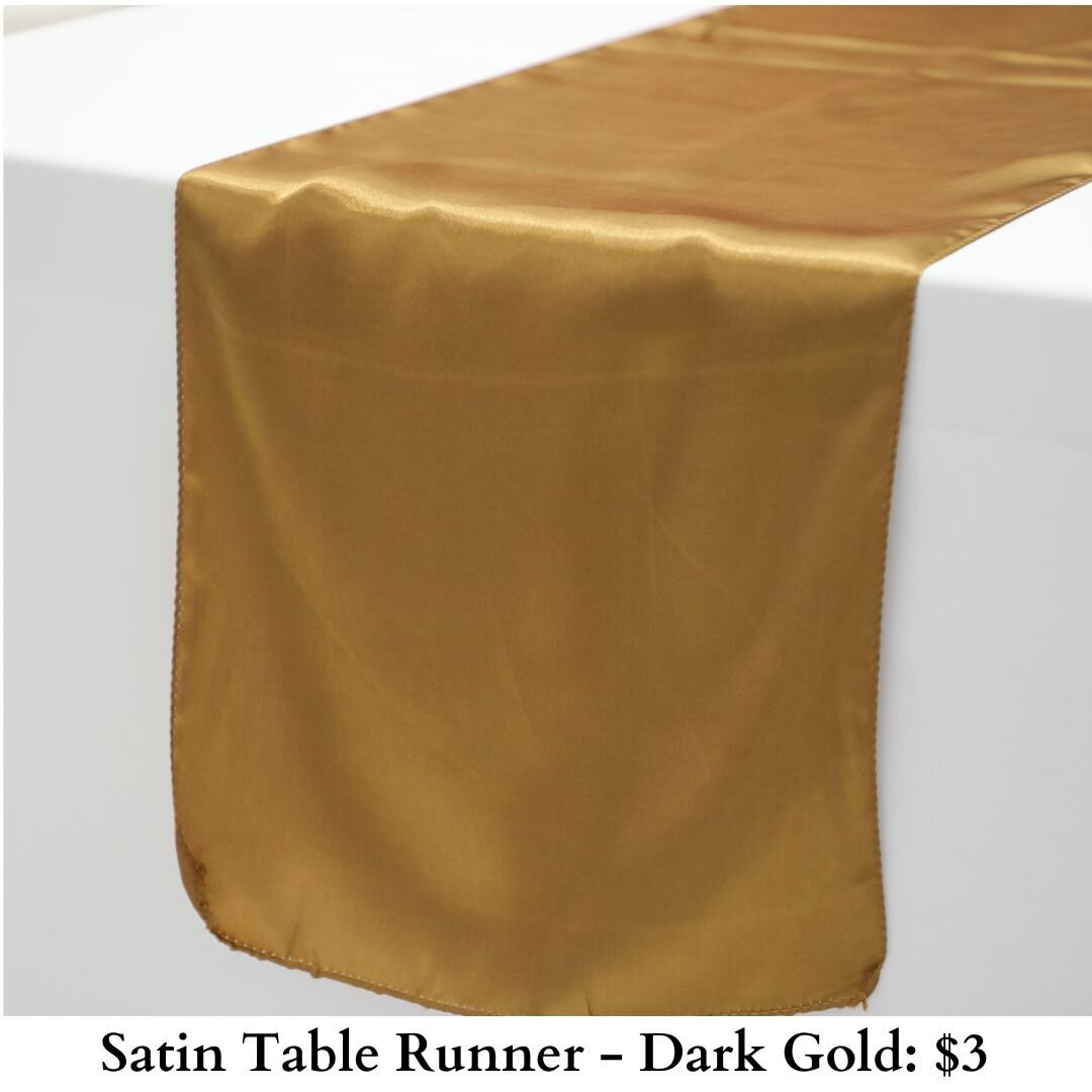 Dark Gold Satin Table Runner-133