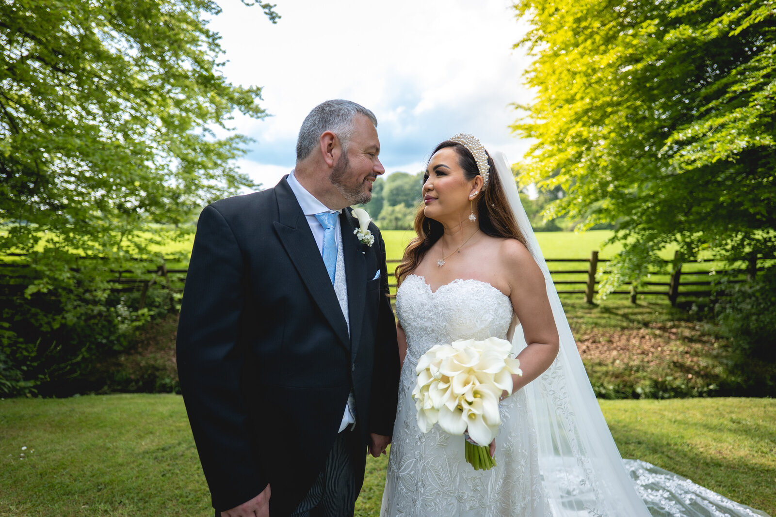 Rona & Barry at Mitton Hall in the Gardens