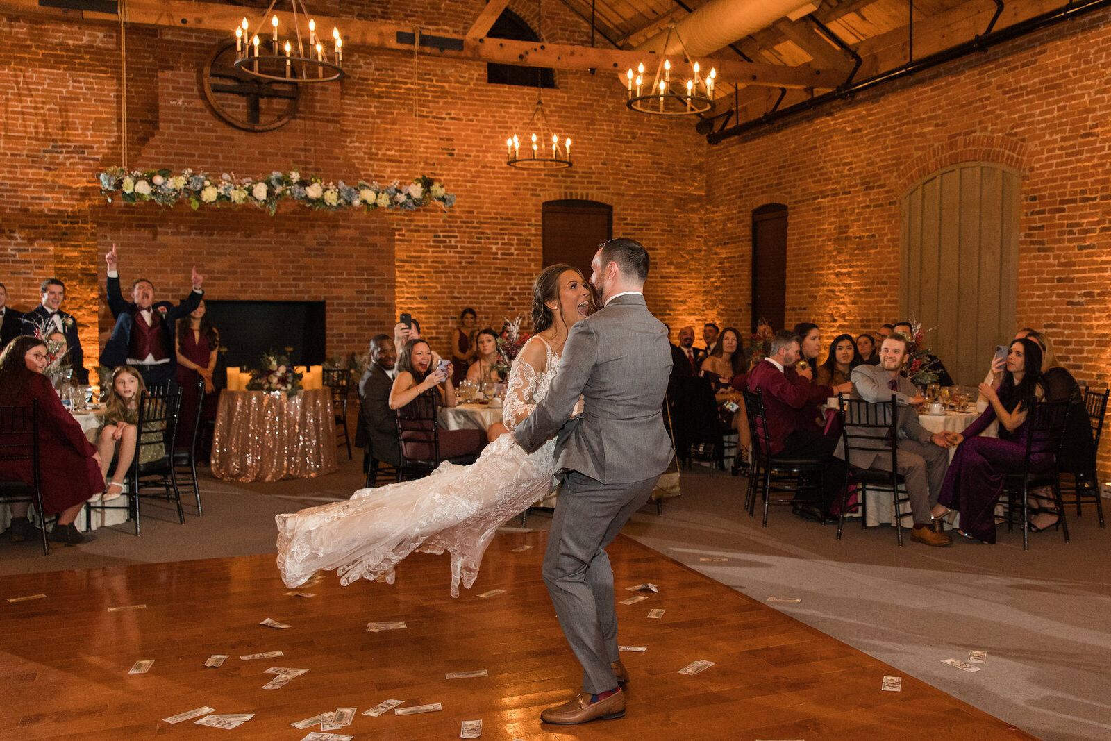 First dance photo in Cork Factory Hotel wedding photographed by Christa Rae Photography