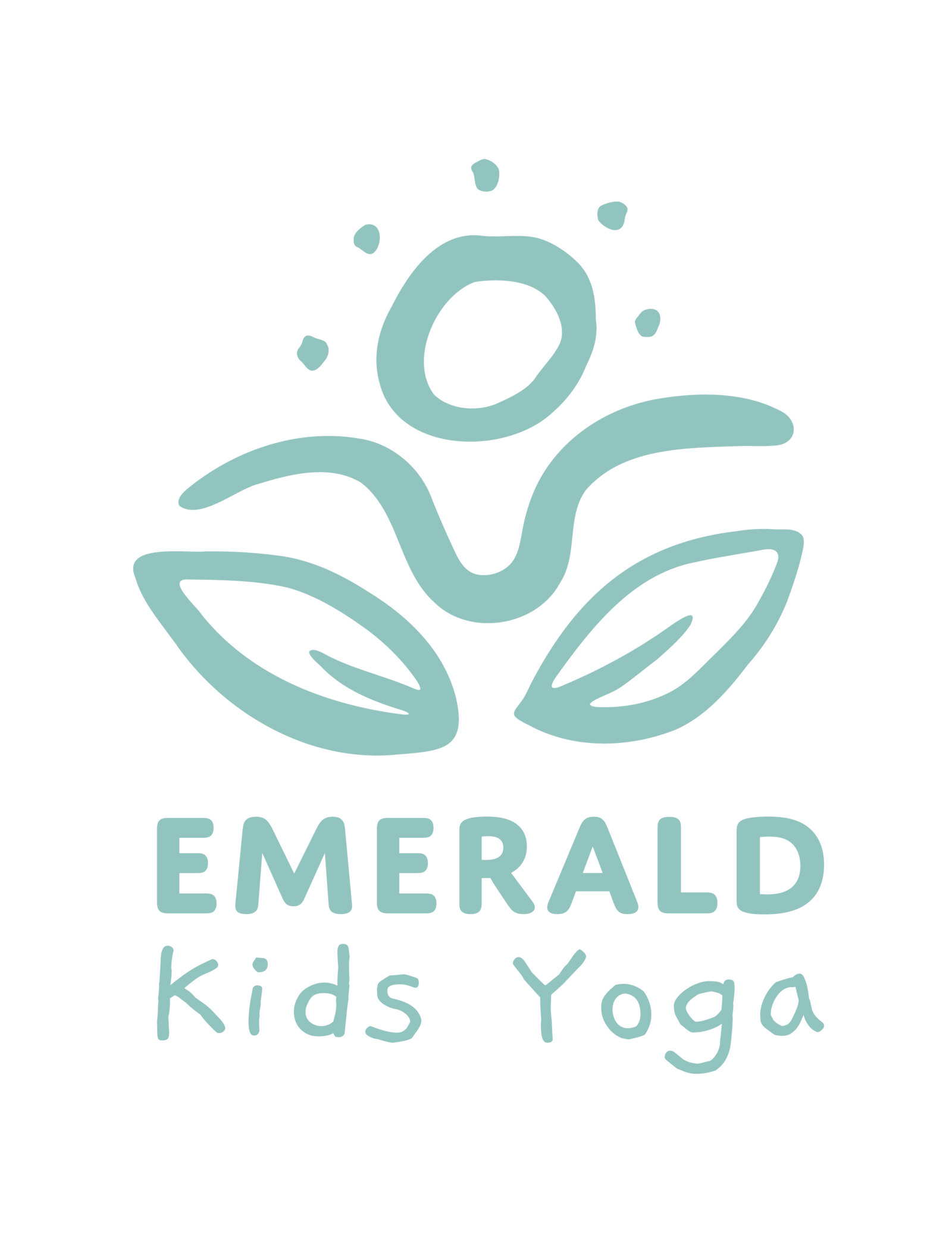 Emerald Kids Yoga Logo light green
