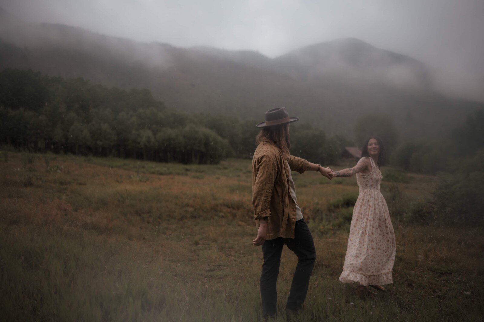 New Hampshire elopement with moody skies
