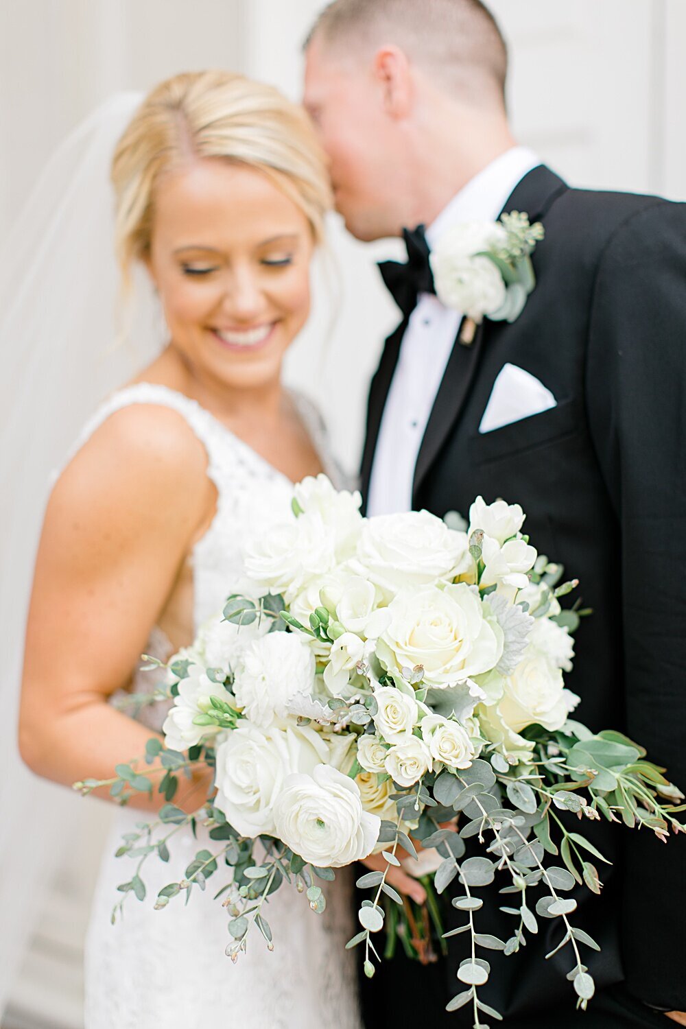 all-white-bridal-bouquet-black-tux