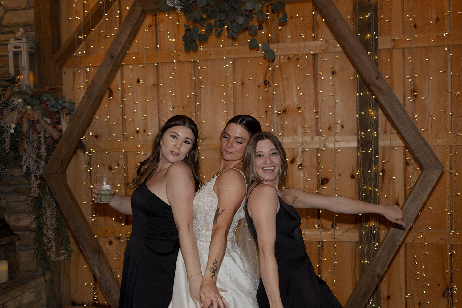Bride and her tribe having fun