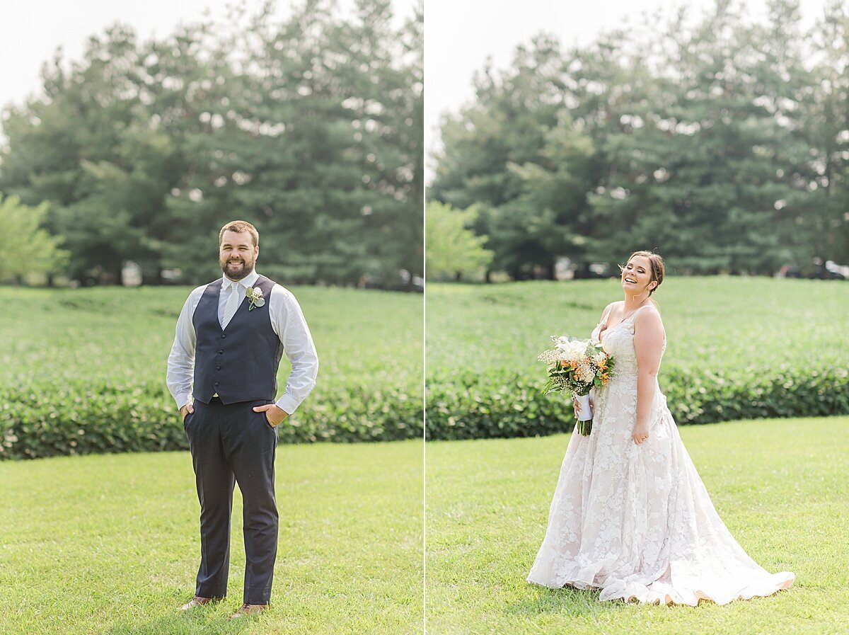 Navy & Rose Summer Backyard Wedding | Danvers, IL_0017