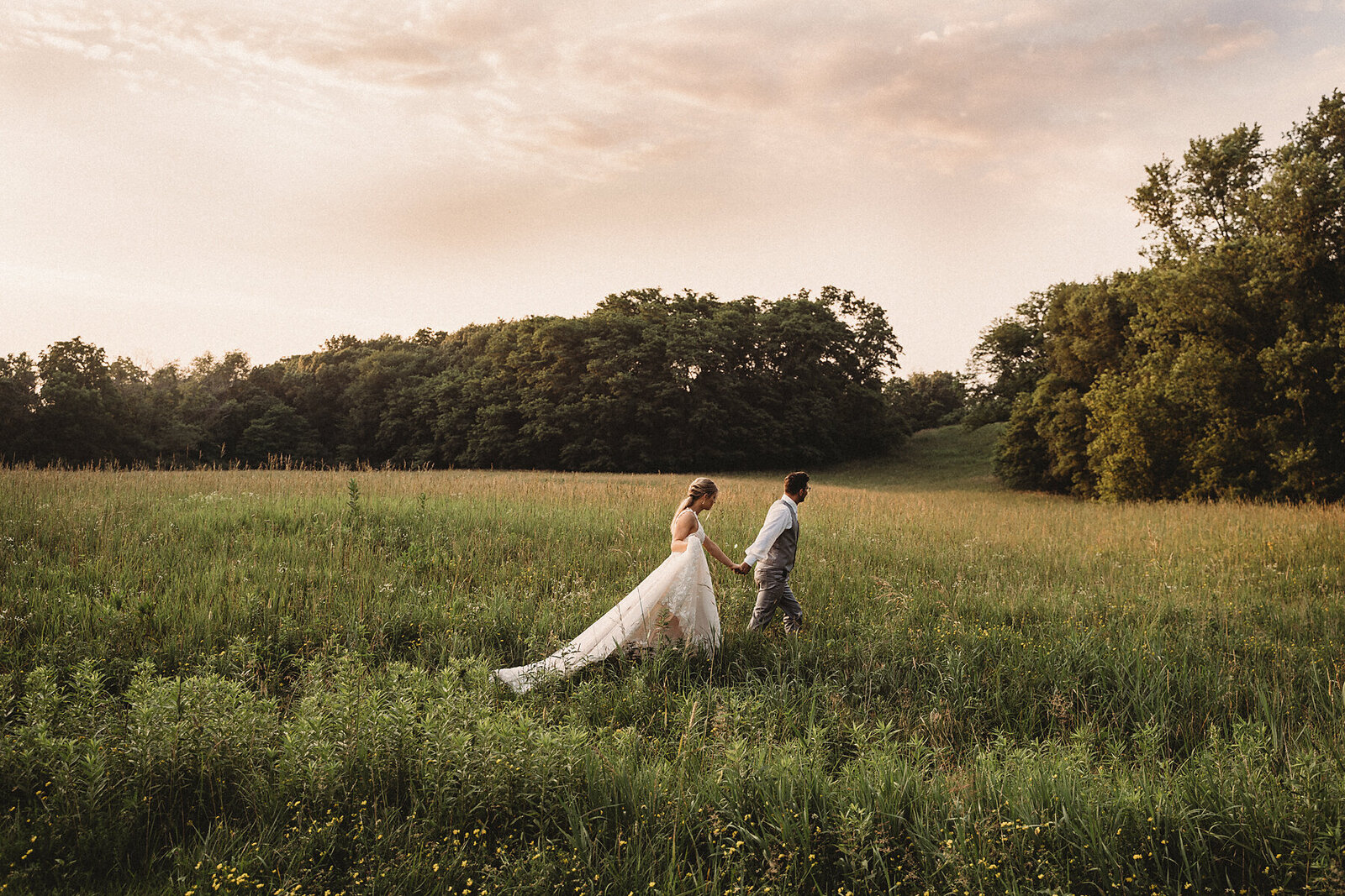 bride and grom in fied