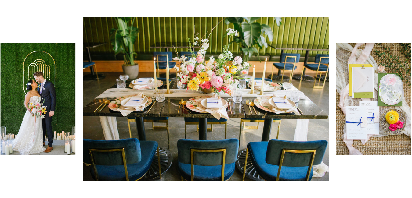 Whimsical-luxe-table-decor-and-stationery-with-bright-colored-florals-cultural-wedding-Calgary
